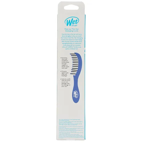 Vista 5 de Wet Brush Peine desenredante de cabello fino de cuidado personalizado morado
