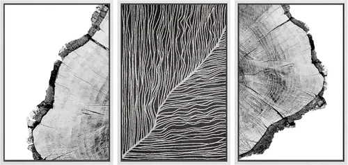 Vista 121 de SIGNWIN Lienzo enmarcado para pared, juego de arte abstracto de serenidad costera, ilustraciones abstractas junto al mar, arte moderno, decorativo