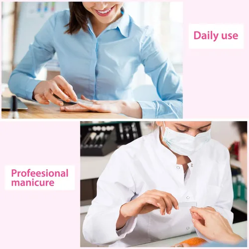 Vista 6 de 8 piezas Nano Nail File Shiner Glass Crystal Buffer Pulidor con estuche 8 limas nano con estuche, pulidor de uñas para uñas naturales, pulidor