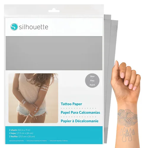 Vista 7 de Silhouette America Gold Silhouette 8.5 "X11" Papel de tatuaje temporal
