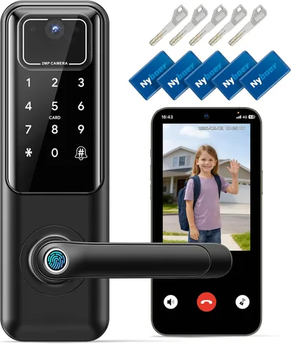 Vista 10 de Cerradura de puerta con teclado inteligente Nyboer con manija para puerta delantera