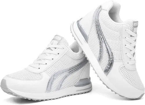 Vista 3 de AONEGOLD Zapatos deportivos de moda para mujer, regalos para el día de la madre, zapatos deportivos de plataforma para mujer, zapatos de plataforma