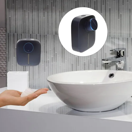 Vista 4 de Dispensador automático de jabón para manos, dispensador de jabón de manos espumoso sin contacto, contenedor de jabón para manos, para baño, cocina