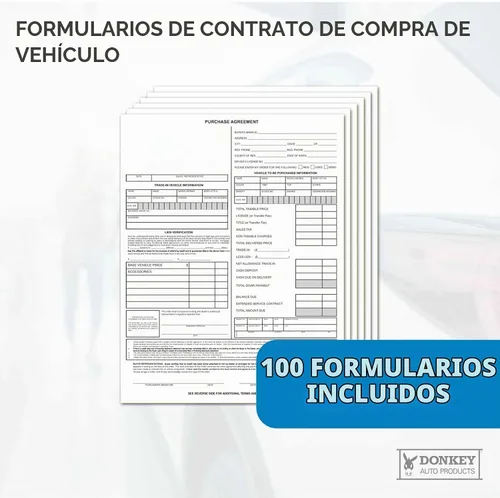 Vista 5 de Formularios de acuerdo de compra de vehículos (2 partes) (100 por paquete)