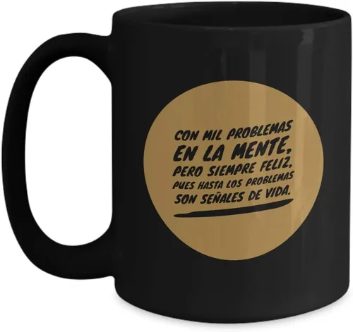 Vista 4 de Taza Café MENTE, taza de café divertidas, tazas personalizadas, taza de café inspiradoras, taza con mensajes positivos.