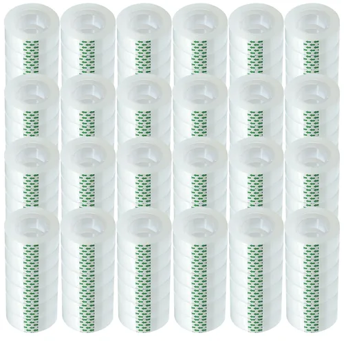 Vista 11 de 6 rollos de recambio de cinta transparente de 3/4 pulgadas x 1000 pulgadas, núcleo de 1 pulgada, rollo de repuesto de cinta de regalo transparente