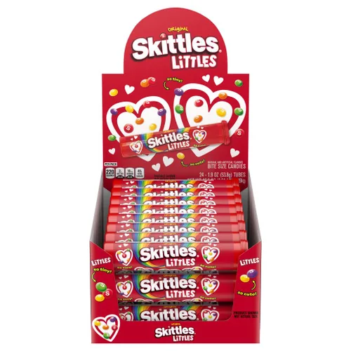 Vista 9 de SKITTLES Littles Originals Rainbow Mini caramelo masticable a granel, 24 unidades, 45.6 onzas Share size bulk candy mini chewy candy snacks, 24