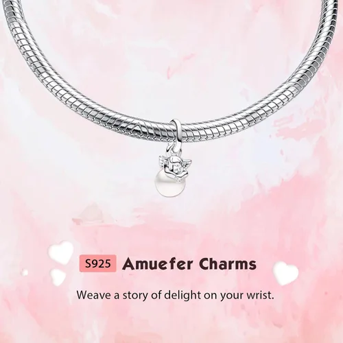 Vista 137 de Amufer S925 Charms for Women, compatible with Pandora Bracelets and Necklaces, Jewelry Gift