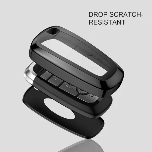 Vista 3 de ELOHEI para Ford Funda para Llavero, Funda Protectora Blanda de TPU para Llavero para Ford Fusion F150 F250 F350 F450 F550 Edge Explorer Escape Negro