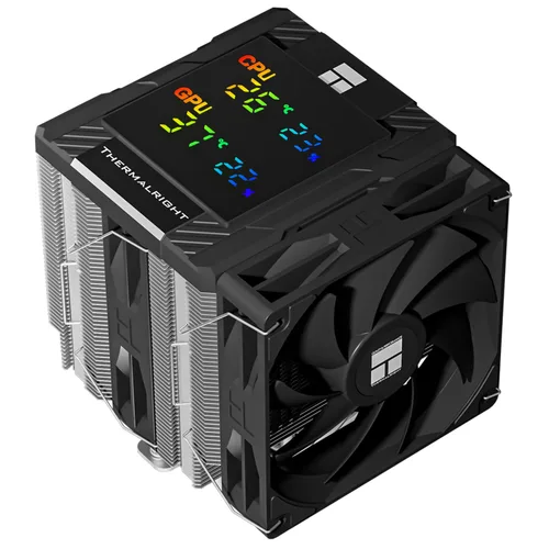 Vista 10 de Thermalright Peerless Assassin 120 Digital ARGB Negro Enfriador de aire para CPU, Cubierta superior con pantalla digital, Enfriador de CPU