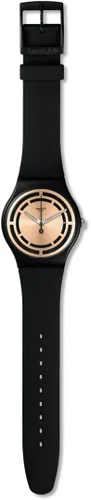 Vista 2 de Swatch Colección nuevo reloj de cuarzo con signo transparente estándar de BIOCERAMIC, Beige