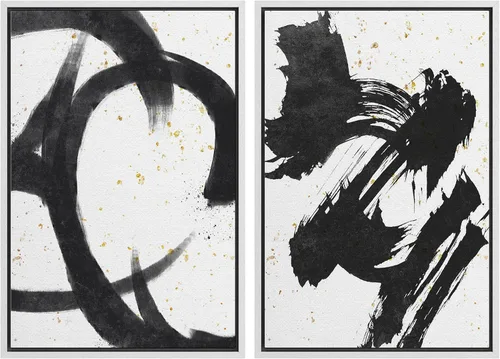 Vista 140 de SIGNWIN Lienzo enmarcado para pared, ilustraciones abstractas texturizadas en tonos beige terrosos, arte moderno, decorativo, contemporáneo