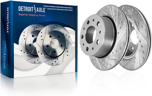 Vista 184 de Detroit Axle - Rotores de freno delantero para 04-13 Mazda 3 Rotores de frenos de disco 06-15 Mazda 5 Reemplazo: Rotor regular delantero de 11.81