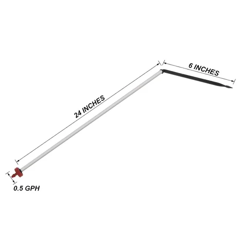 Vista 2 de Netafim - Conjunto de estaca de gotero de riego automático, 0.5 GPH, paquete de 25 (24 pulgadas)