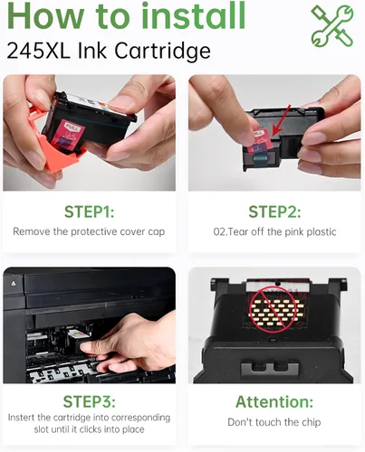 Vista 4 de LEMERO Cartucho de tinta de repuesto 245XL para Canon 245XL negro PG-245 245 XL Cartucho de tinta negra compatible con Canon Pixma MG2522 MG2500