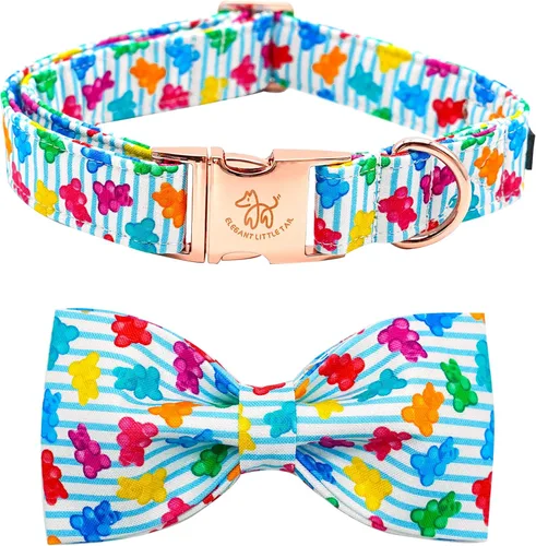Vista 48 de Elegant little tail Independence - Collar patriótico para mascotas con pajarita para mascotas del 4 de julio de algodón suave para mascotas