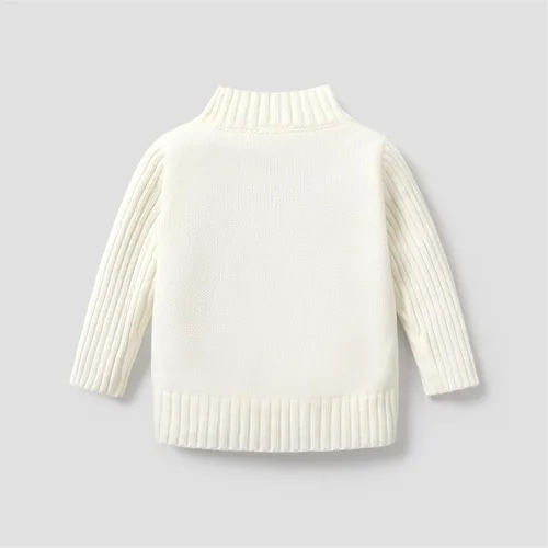 Vista 6 de PATPAT Baby Pullover Turtleneck Knitted Sweater Long Sleeve Solid Color Infant Fall Winter Warm Clothes