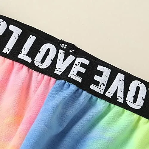 Vista 5 de Betusline Conjunto de ropa deportiva recortada de 2 piezas para niñas, 4T a 14 años
