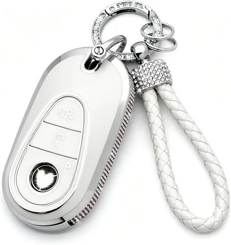 Vista 12 de Creativity Funda para llave de Mercedes Benz. Hermosa funda de TPU compatible con CLS CLK AMG ML C CL E S SL SLK G GLC GLE GLS M R Smart Remote Key
