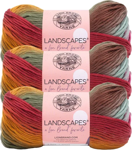 Vista 19 de Lion Brand Yarn - Hilo Landscapes (1 madeja), Desert Spring