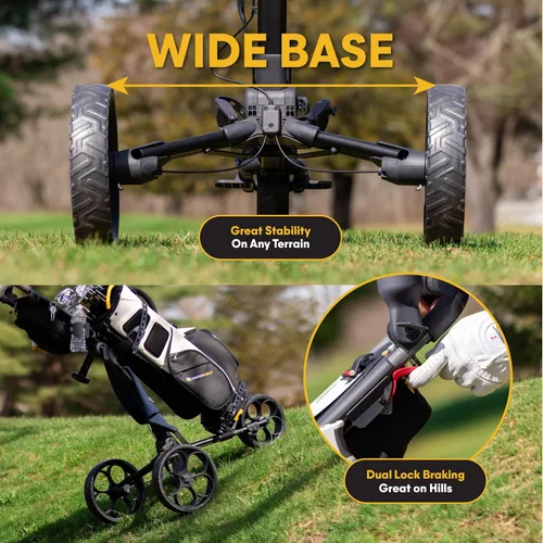 Vista 6 de [Usado] Trilite Carrito de Golf Push Carrito de Golf Ligero y Plegable Soporte Ajustable para Bolsa de Golf