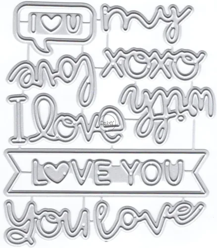 Vista 18 de DzIxY Amazing Words - Troqueles de corte de metal para hacer tarjetas, troquelados de papel en relieve, plantillas para máquina de álbumes