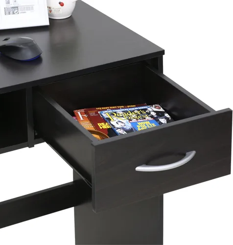 Vista 5 de FURINNO Jaya - Escritorio de estudio para computadora con cajón, marrón