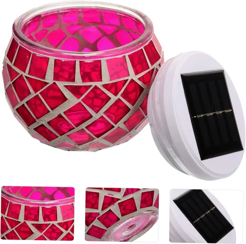 Vista 3 de DOITOOL Luces solares de hadas para exteriores, mosaico de vidrio, para botella, funciona con energía solar, resistente a la intemperie