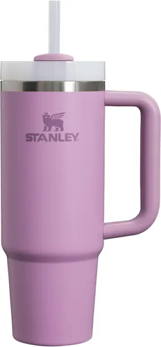 Vista 181 de STANLEY Quencher H2.0 Vaso Térmico con asa y pajilla, 64 onzas, tapa Flowstate de 3 posiciones, gran capacidad para viajes y deportes, vaso de acero