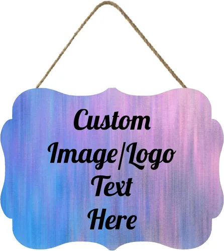 Vista 18 de Letrero de bienvenida de madera personalizado para puerta delantera, letrero personalizado para el hogar, decoración de puerta con imagen/texto COL-7