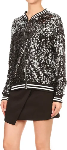 Vista 3 de Anna-Kaci - Chaqueta de manga larga con cremallera frontal y puños acanalados para mujer (personalizable)
