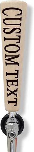Vista 8 de Mango de grifo de cerveza personalizado Forma cónica de madera maciza numerada (numerada corta)