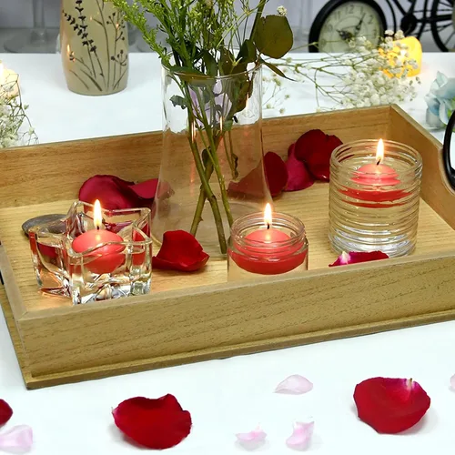 Vista 5 de Zest Candle Velas flotantes de 24 piezas, 1.75 pulgadas, rojo rubí