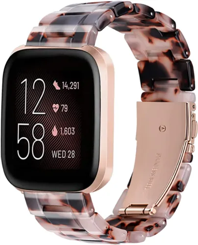 Vista 7 de Correa de repuesto para reloj inteligente Fitbit Versa/Versa 2/Edición especial/Lite, pulseras de resina de moda para mujeres y hombres, pulsera