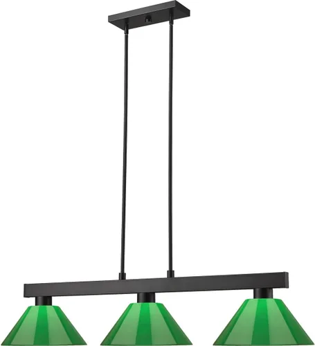 Vista 4 de Z-Lite Colgante de cobalto de 152MB-PGR, 3 luces 300 vatios totales, negro mate