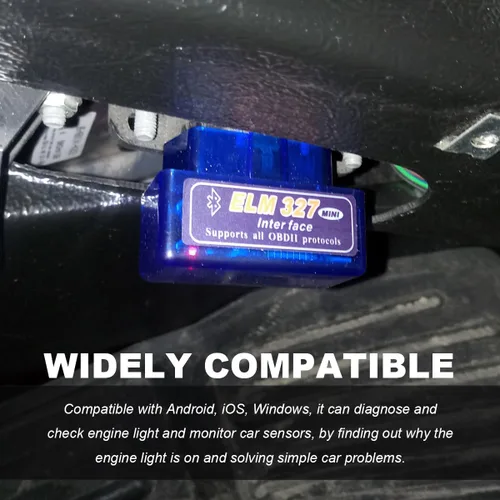 Vista 3 de KVAEY OBDII - Escáner de diagnóstico automático para automóvil, herramienta de escaneo Bluetooth automotriz ELM327 y lector de código, lector