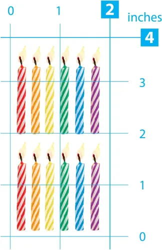 Vista 4 de Paper House Productions Calcomanías coloridas para velas de pastel de Velas de cumpleaños