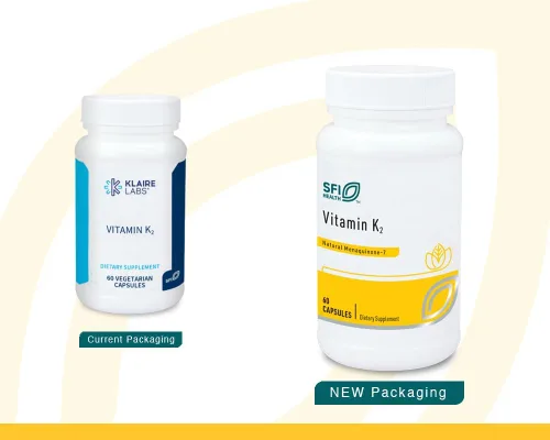 Vista 2 de Klaire Labs Vitamina K2-50 Microgramos como Menaquinone-7 MK-7, sin soja, gluten o lácteos (60 cápsulas)