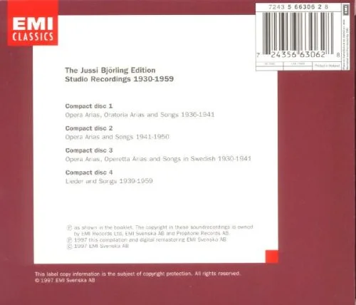 Vista 2 de Jussi Bjorling Edition Studio Recordings, 1930-1959