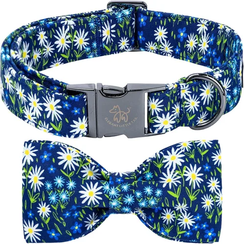 Vista 53 de Elegant little tail Independence - Collar patriótico para mascotas con pajarita para mascotas del 4 de julio de algodón suave para mascotas