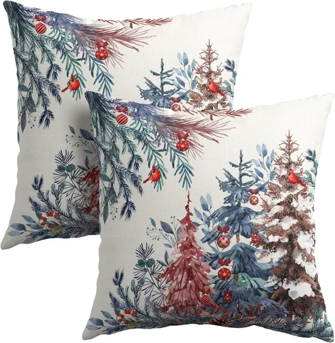 Vista 19 de Fundas de almohada de brújula de ancla, fundas de almohada náuticas para exteriores, fundas de cojín decorativas de rayas azules y blancas, fundas