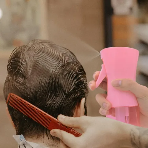 Vista 4 de LERPOLOR Botellas de spray vacías, botella de spray continuo para cabello, botella de agua con spray de niebla fina recargable, cuidado de la piel