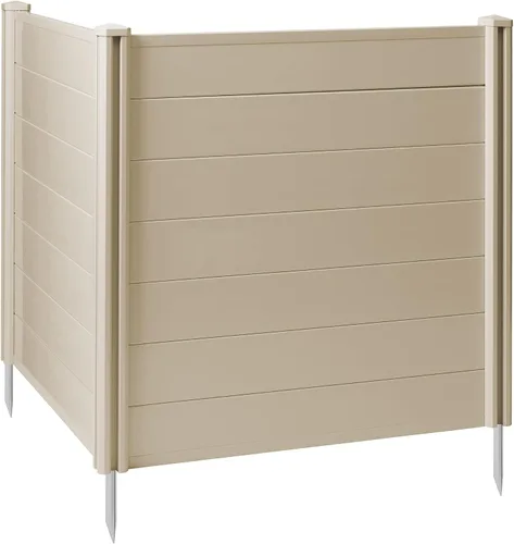 Vista 10 de Casafield Pantalla de privacidad de 42 x 42 pulgadas – Panel de valla de vinilo para exteriores para CA/papelera/equipo de piscina, color gris