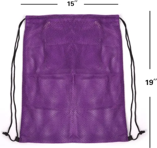 Vista 71 de GSE Games & Sports Expert Bolsa de malla con cordón para béisbol, pelotas de pickleball, pelotas de golf, gimnasio, equipo de natación, lavandería