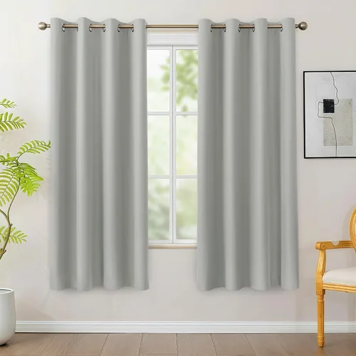 Vista 15 de BONZER - Juego de 4 paneles de cortinas 100% opacas, cortinas de ventana con aislamiento térmico y bloqueo de luz, de 63 pulgadas de largo, cortina