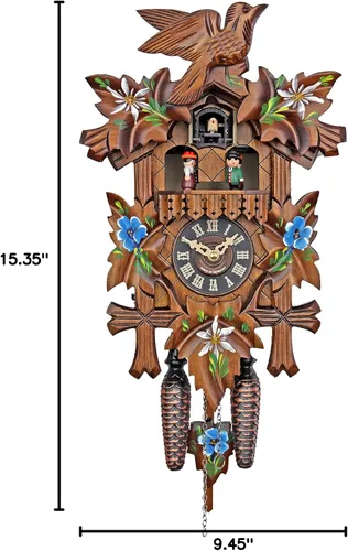 Vista 6 de Engstler Reloj Cuco Cuarzo - Flores Alpinas AH 532/10 QMT