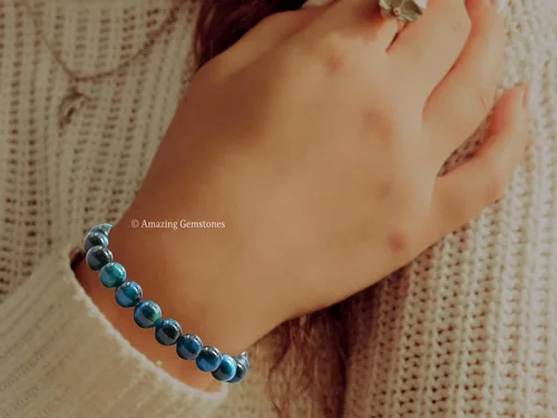 Vista 136 de Amazing Gemstone Crystal Bracelet for Women Men's Gifts - Protection Healing Crystal Bracelet - 8mm Gemstone Beaded Stretchable Bracelet Pulseras
