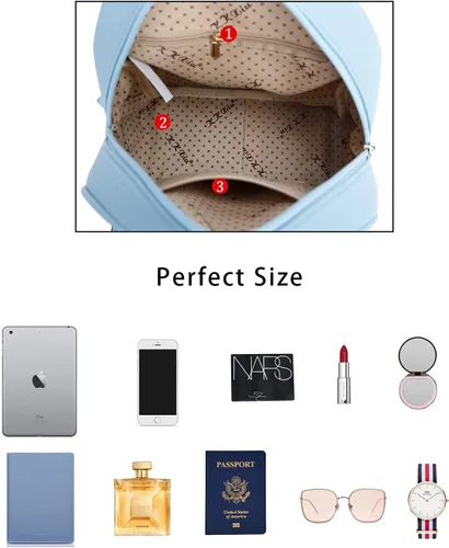 Vista 5 de KKXIU Mochila pequeña para niñas, de piel vegana, mini bolsa de libros para mujeres, linda mochila con pompones para adolescentes