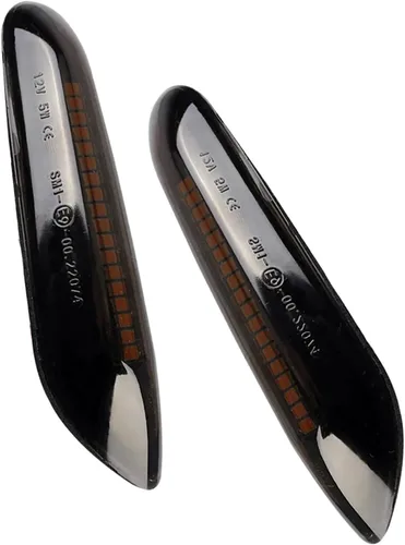 Vista 2 de Luz de marcador lateral ámbar dinámico LED intermitente secuencial de señal de giro Asamblea reemplazo para BMW E82 E87 E90 E91 E92 E93 E60 E46 E83