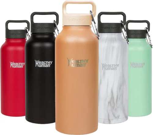 Vista 7 de Healthy Human Botella de Agua de Acero Inoxidable Termo de Agua con Doble Pared y Aislamiento al Vacío para Adultos Botellas de Viaje Ecológicas